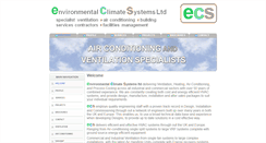 Desktop Screenshot of environmentalclimatesystems.com