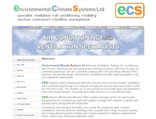 Tablet Screenshot of environmentalclimatesystems.com
